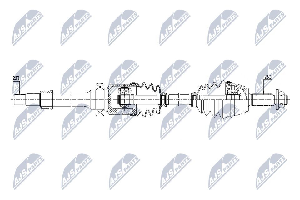 NTY Drive shaft Article number: NPW-FR-173 cheaply