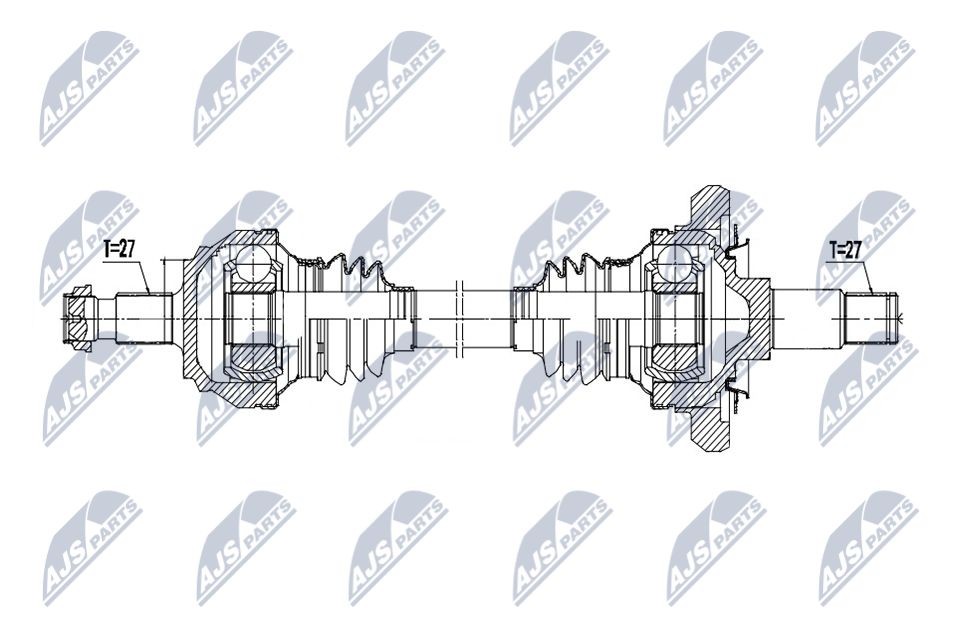 NTY Drive shaft Article number: NPW-ME-210 cheaply
