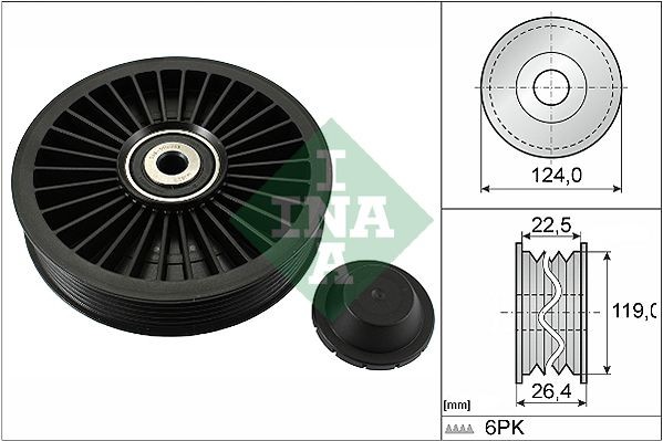 INA Deflection / Guide Pulley, v-ribbed belt Article number: 532 0242 10 cheaply