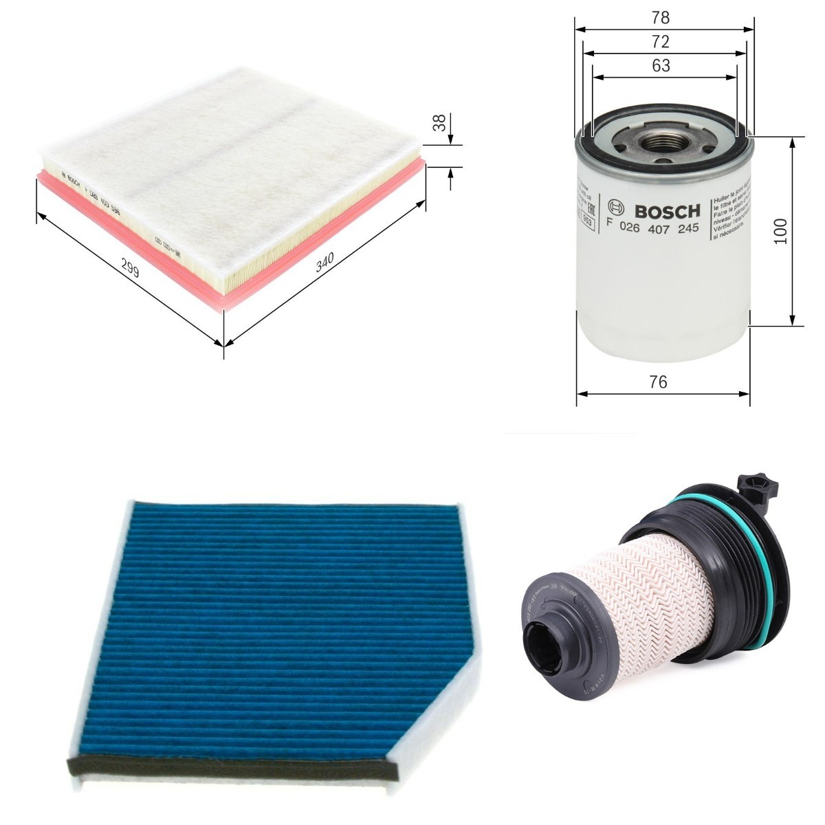 BOSCH Filter kit Article number: BSH4055N0093 cheaply