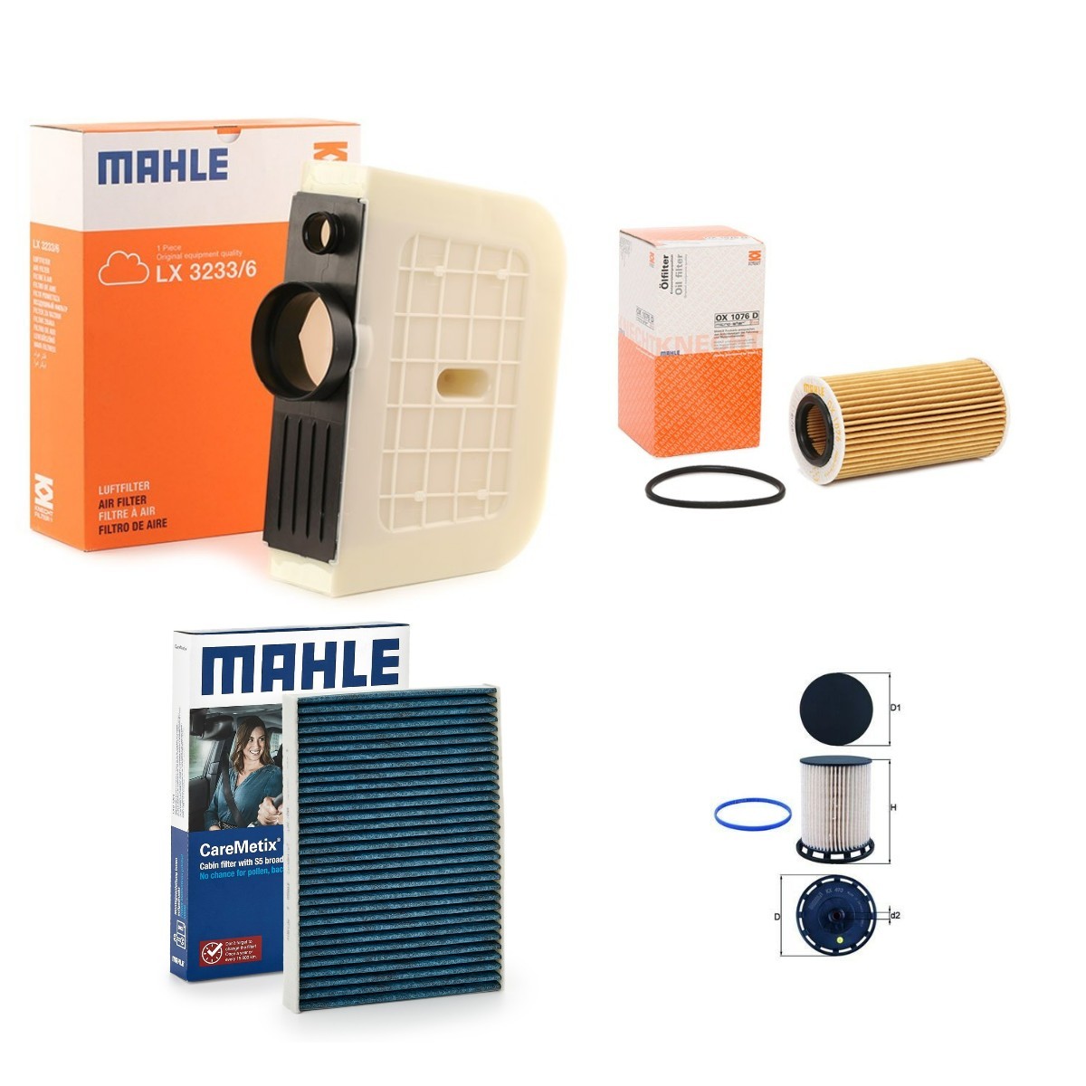 MAHLE ORIGINAL Filter kit Article number: MHL4055N0010 cheaply