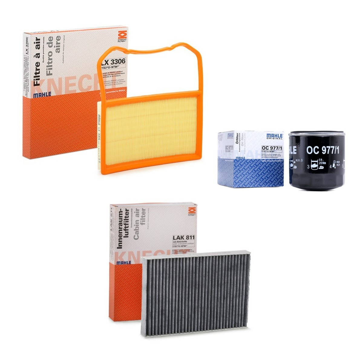 MAHLE ORIGINAL Filter kit Article number: MHL4055N0020 cheaply