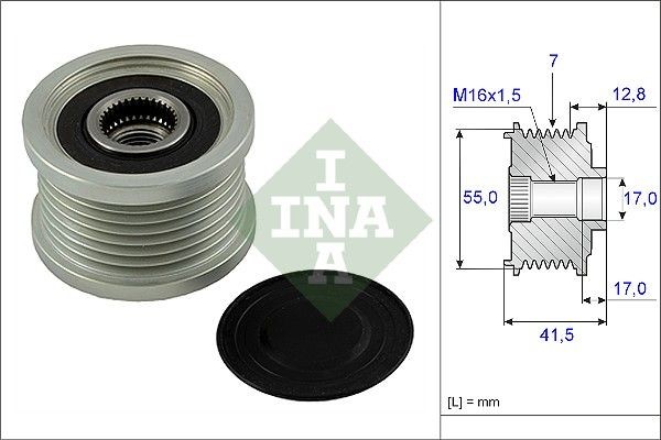 INA Alternator Freewheel Clutch Article number: 535 0092 10 cheaply