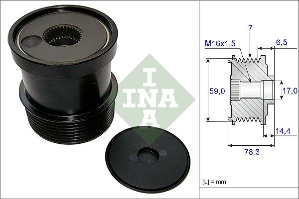 INA Alternator Freewheel Clutch Article number: 535 0120 10 cheaply