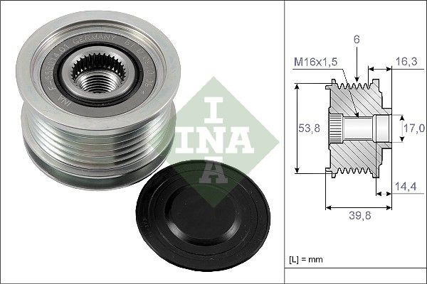 INA Alternator Freewheel Clutch Article number: 535 0170 10 cheaply