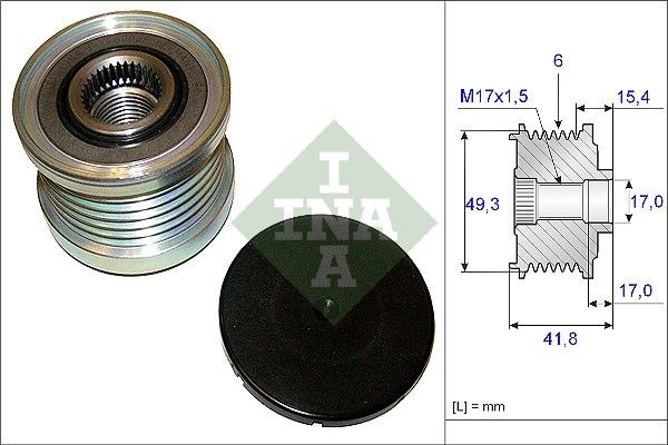 INA Alternator Freewheel Clutch Article number: 535 0193 10 cheaply