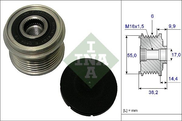 INA Alternator Freewheel Clutch Article number: 535 0216 10 cheaply