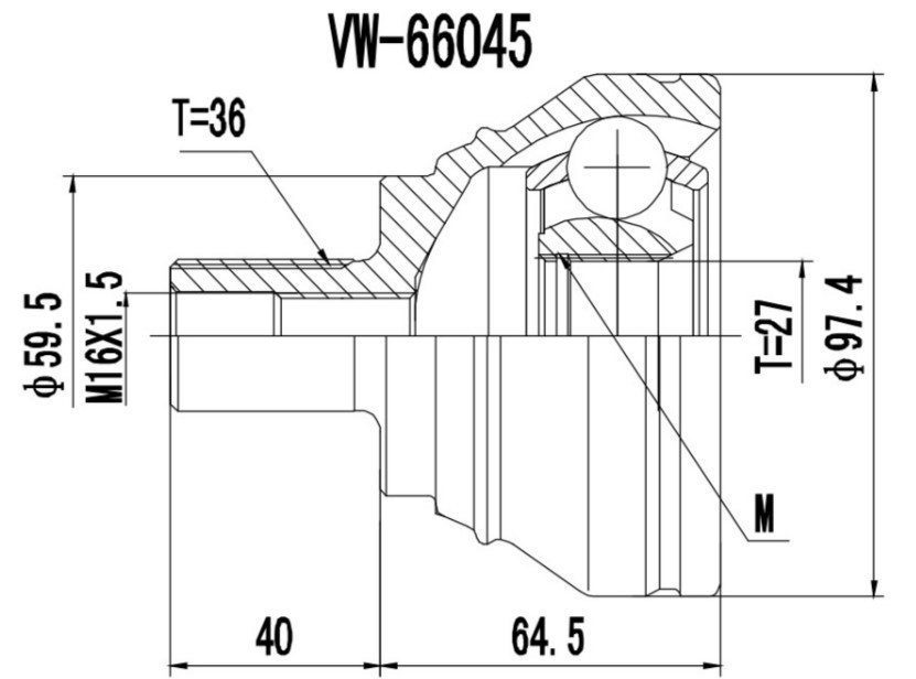 PROCARO Joint kit, drive shaft Article number: 77-AU-040 cheaply