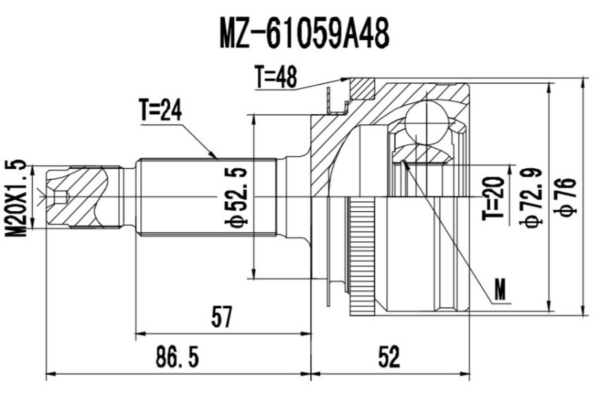 PROCARO Joint kit, drive shaft Article number: 77-KI-600 cheaply