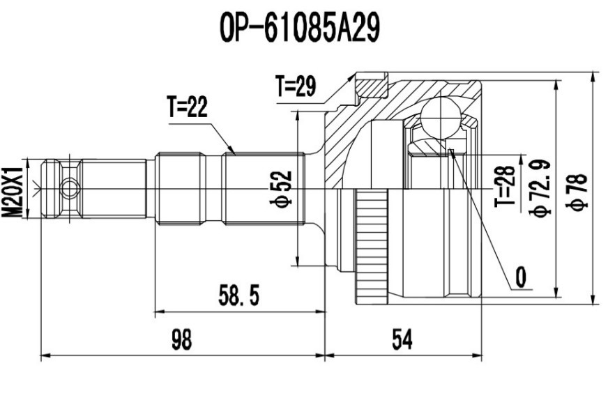PROCARO Joint kit, drive shaft Article number: 77-OP-100 cheaply