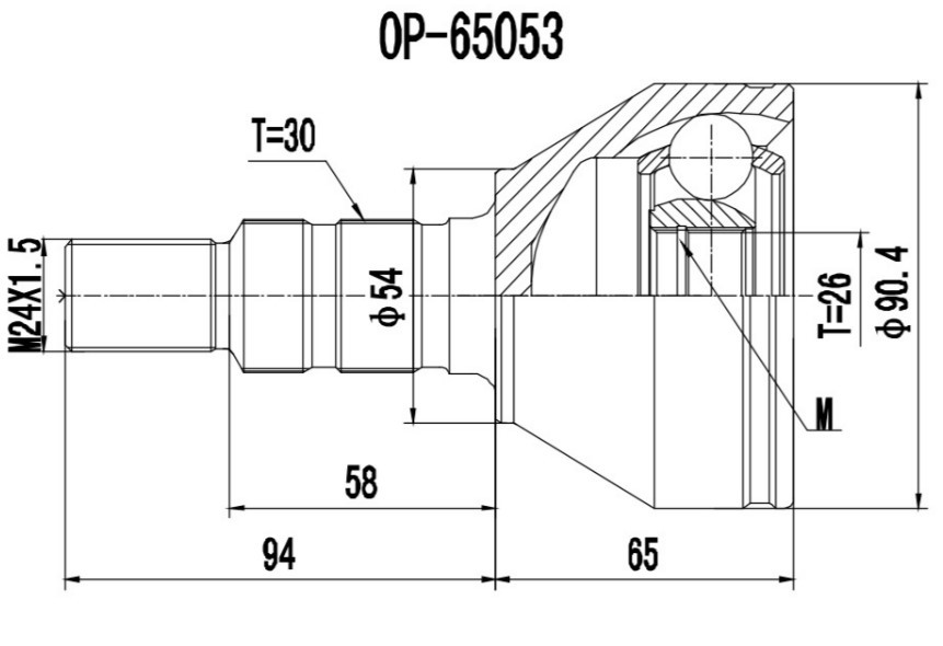 PROCARO Joint kit, drive shaft Article number: 77-OP-250 cheaply