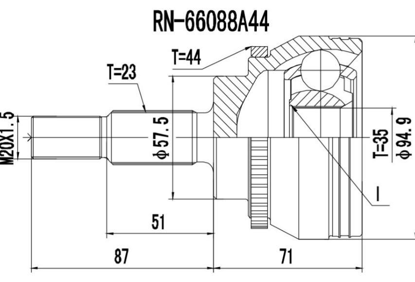 PROCARO Joint kit, drive shaft Article number: 77-RE-090 cheaply