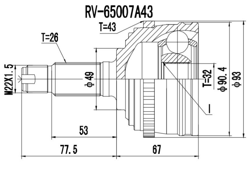 PROCARO Joint kit, drive shaft Article number: 77-RV-600 cheaply