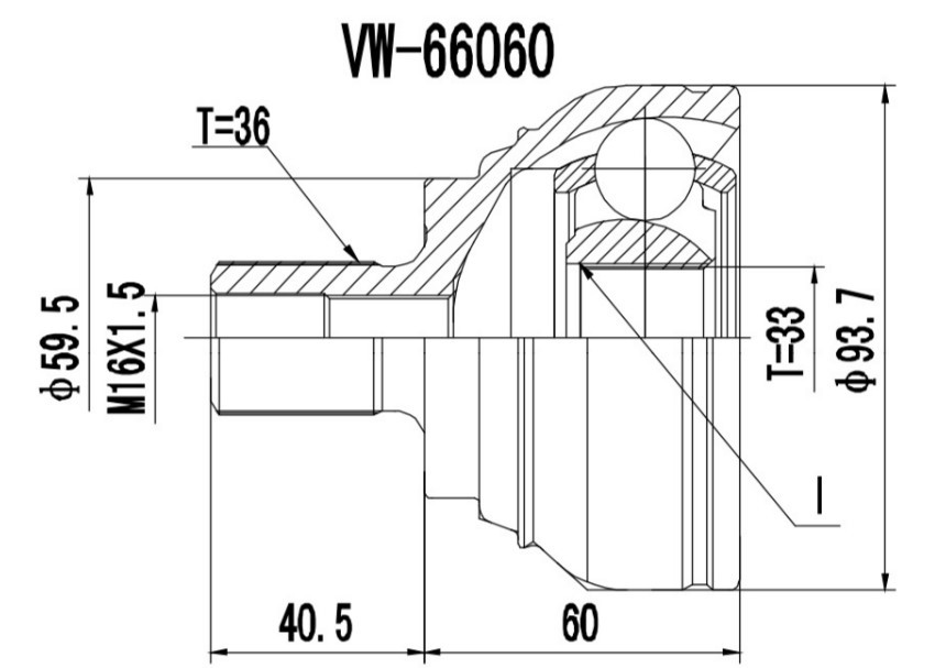 PROCARO Joint kit, drive shaft Article number: 77-VW-975 cheaply