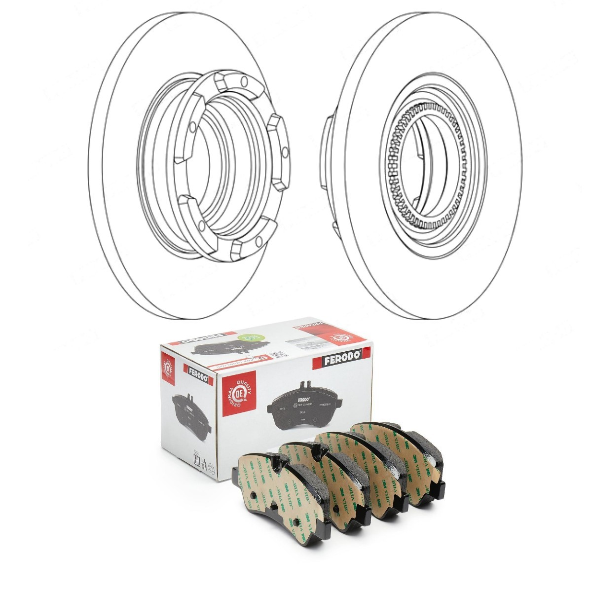 FERODO Brake discs and pads set Article number: FRD3405N0064 cheaply
