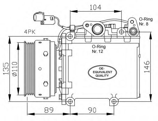 NRF Air conditioning compressor Article number: 32456 cheaply