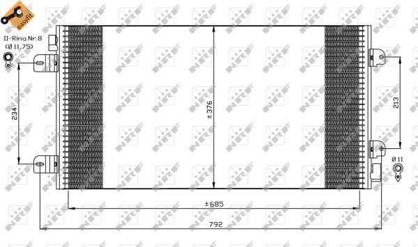 NRF Air conditioning condenser Article number: 35485 cheaply