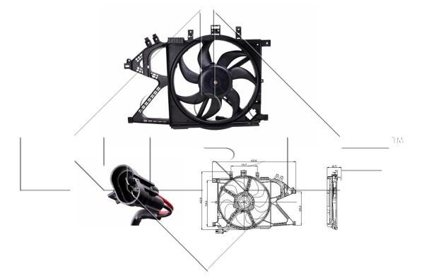NRF Fan, radiator Article number: 47012 cheaply