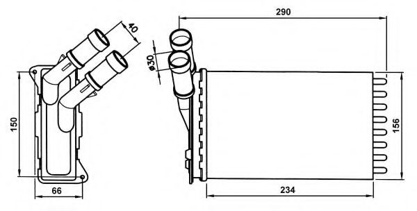 NRF Heater matrix Article number: 50578 cheaply