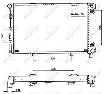 NRF Heater matrix Article number: 58935 cheaply