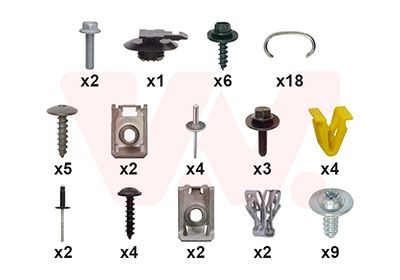 VAN WEZEL Mounting Kit, bumper Article number: 1728794 cheaply