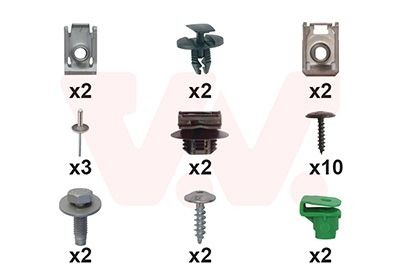 VAN WEZEL 3805793 Monteringssæt, kofanger CORSA Corsa-e 156 HK EL