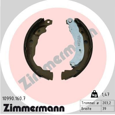 ZIMMERMANN Piduriklotside komplekt, seisupidur Artikli number: 10990.160.7 soodsalt