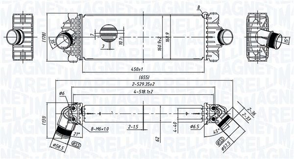 MAGNETI MARELLI Intercooler Article number: 351319206230 cheaply