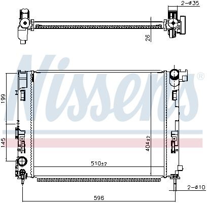 NISSENS Engine radiator Article number: 607086 cheaply