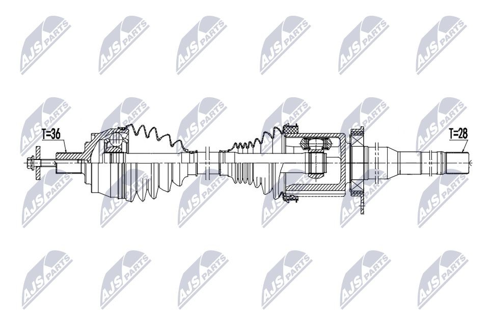 NTY Drive shaft Article number: NPW-DW-071 cheaply