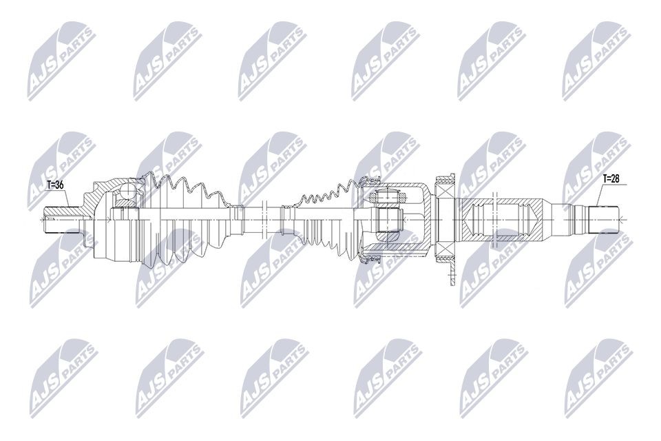 NTY Drive shaft Article number: NPW-DW-075 cheaply