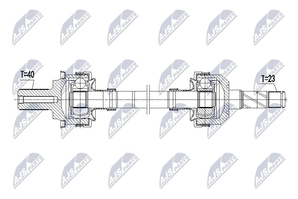 NTY Drive shaft Article number: NPW-VV-168 cheaply