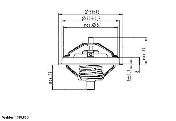 WAHLER Thermostat Article number: 4488.80D0 cheaply