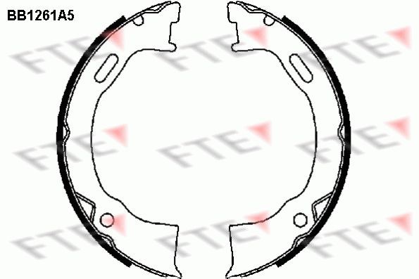 FTE Handbrake shoes Article number: BB1261A5 cheaply