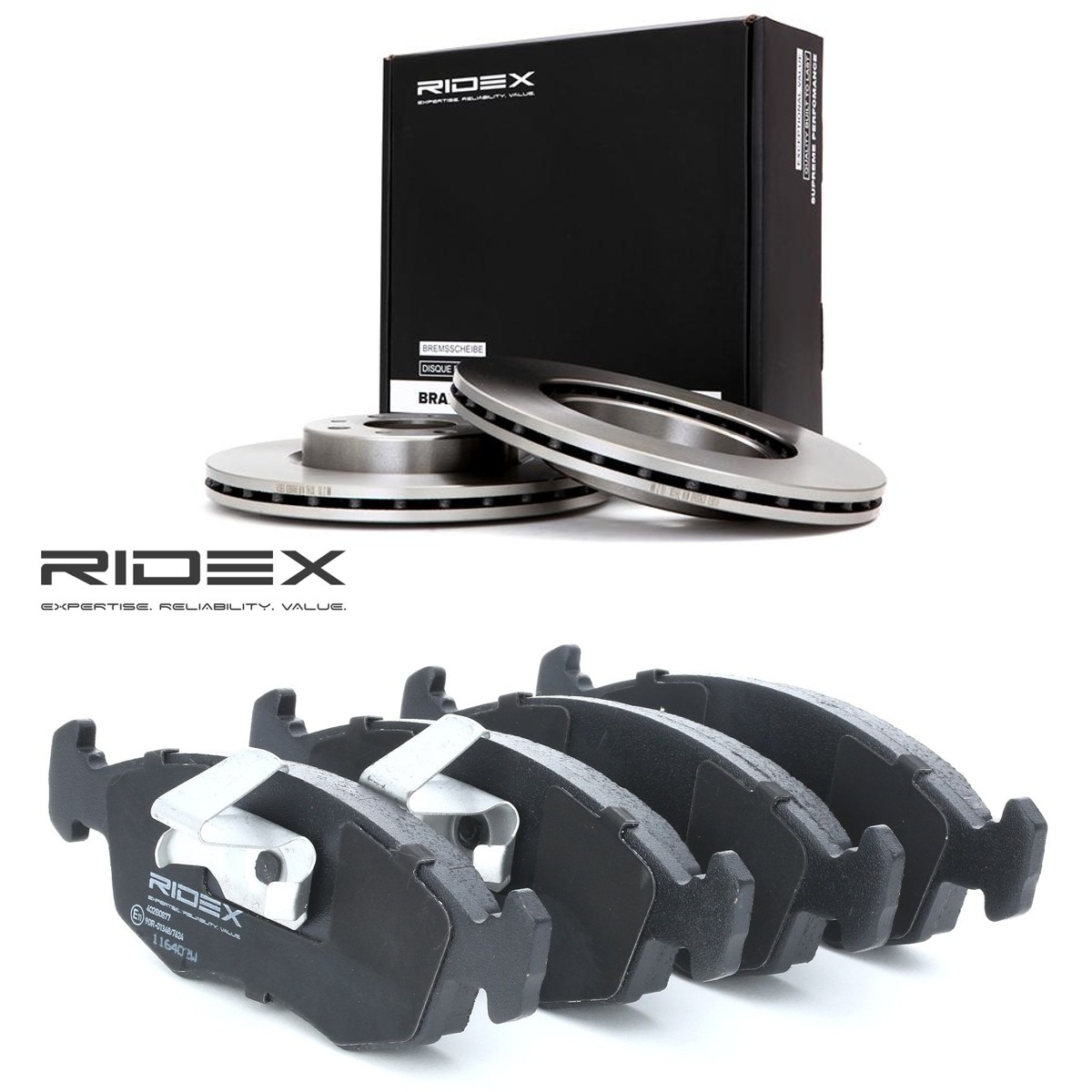 RIDEX Brake discs and pads set Article number: 3405B3403 cheaply