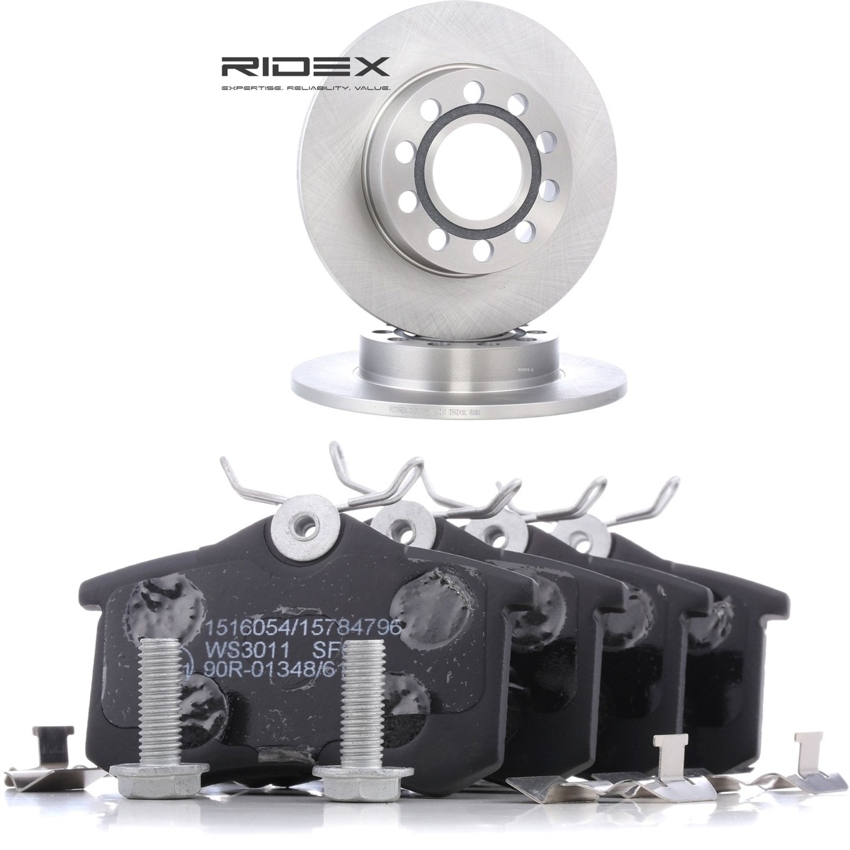 RIDEX Brake discs and pads set Article number: 3405B3405 cheaply