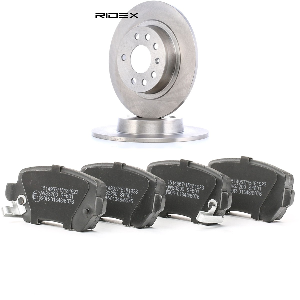 RIDEX Brake discs and pads set Article number: 3405B3406 cheaply