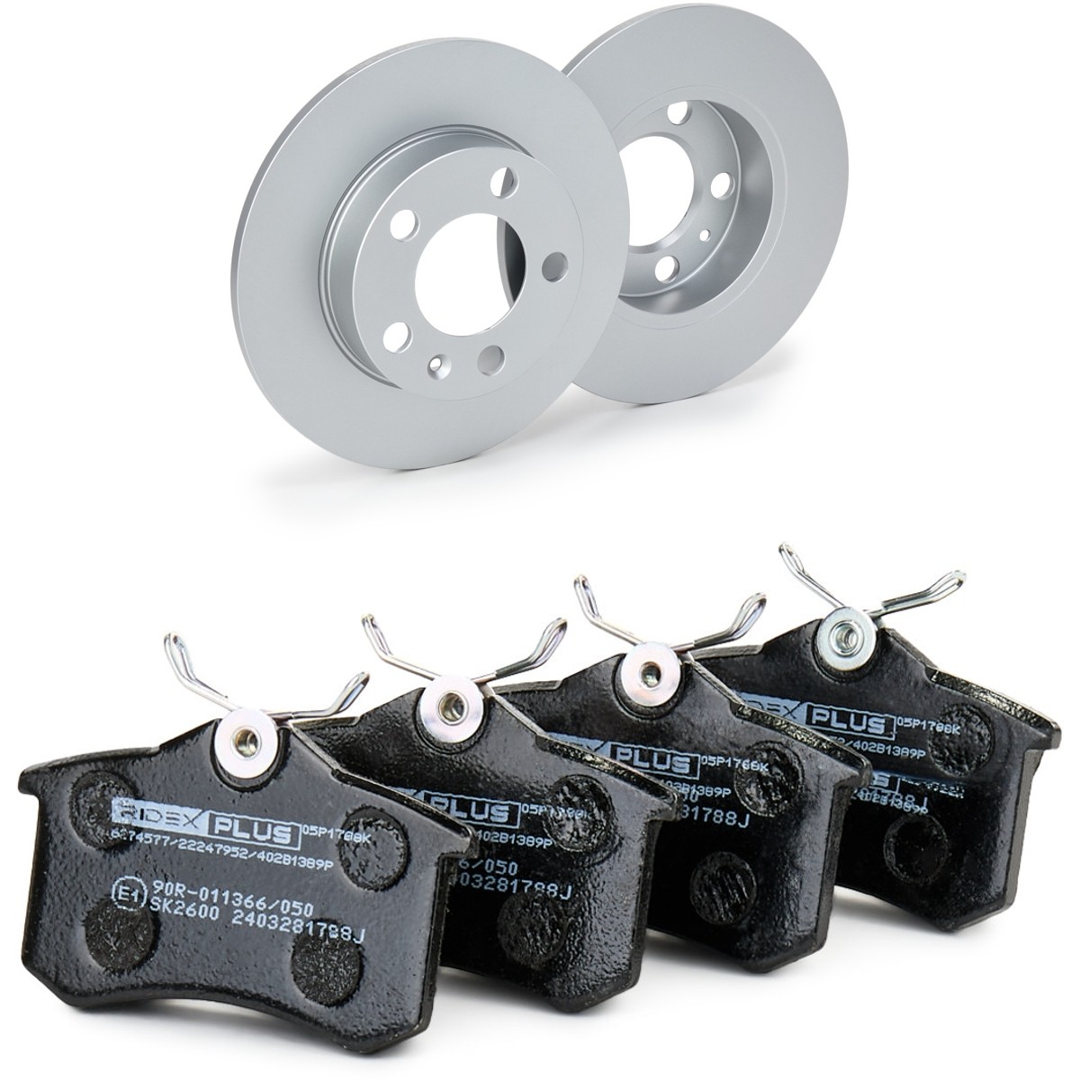 RIDEX PLUS Brake discs and pads set Article number: 3405B0002P cheaply