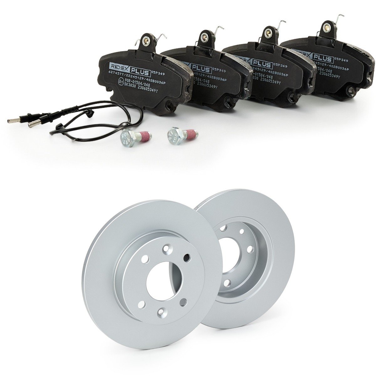 RIDEX PLUS Brake discs and pads set Article number: 3405B0095P cheaply
