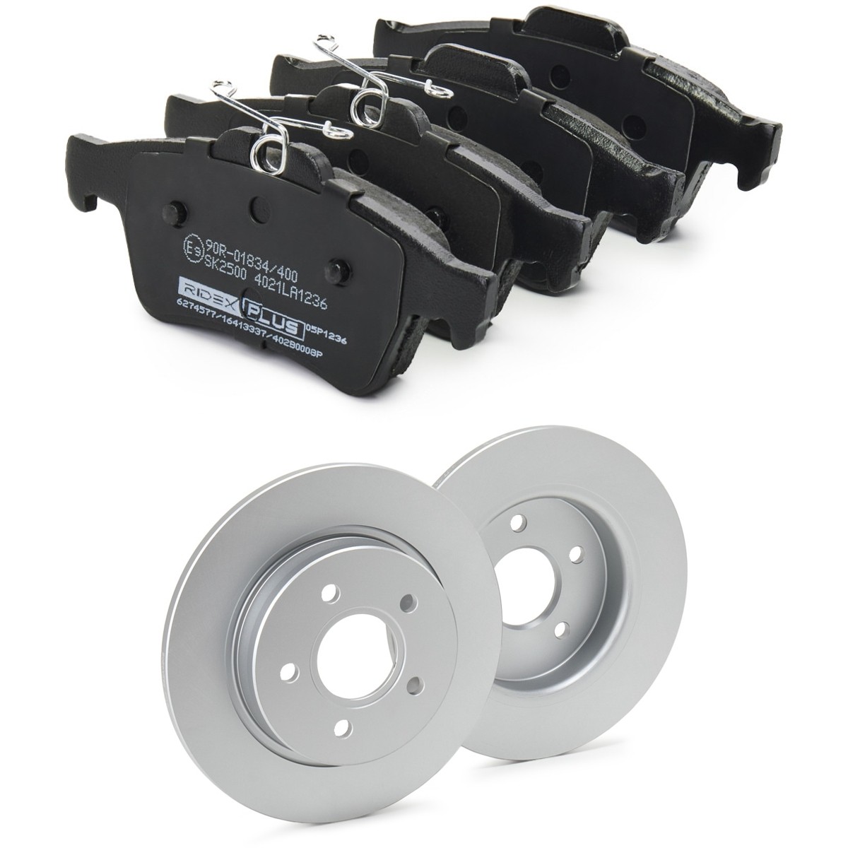 RIDEX PLUS Brake discs and pads set Article number: 3405B0116P cheaply