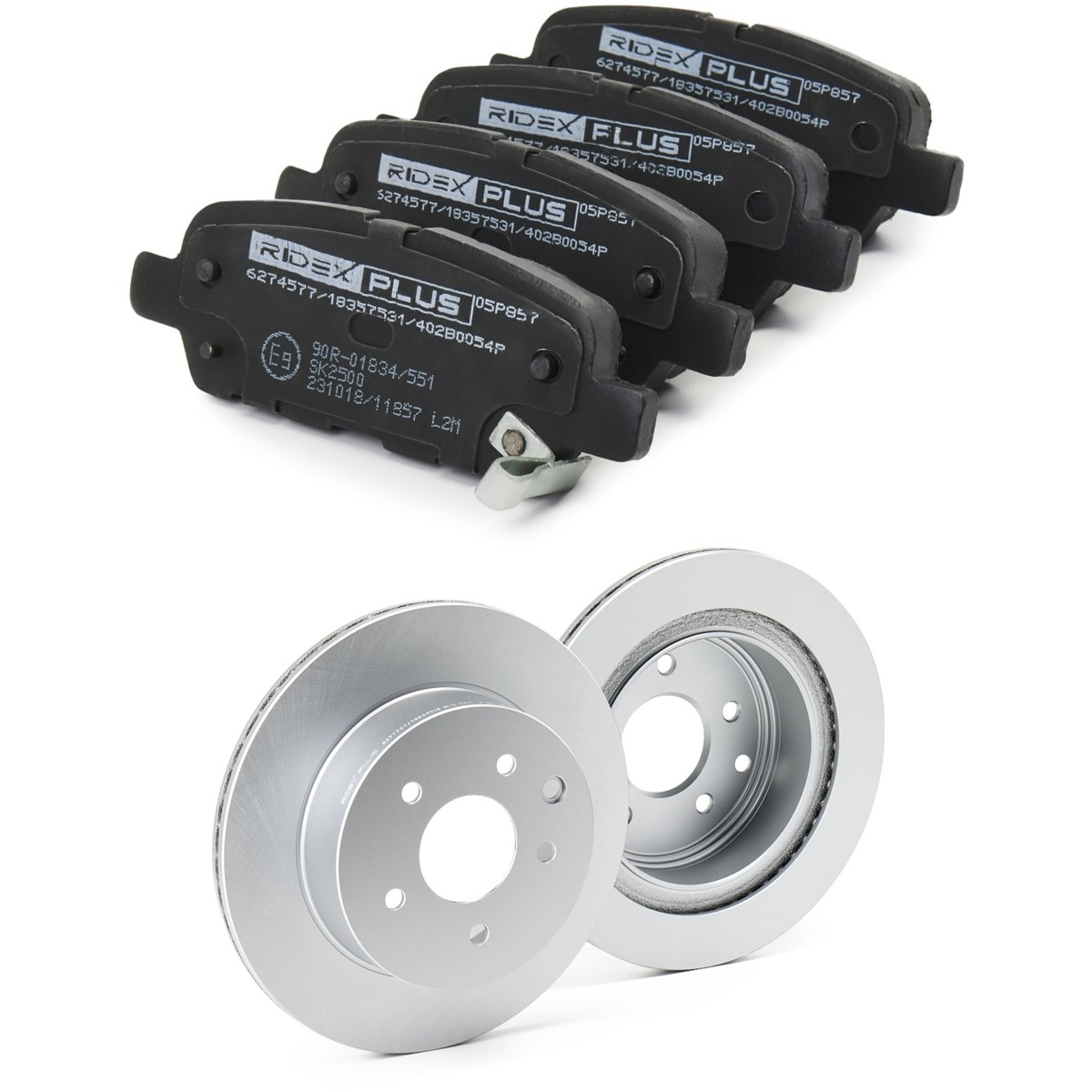RIDEX PLUS Brake discs and pads set Article number: 3405B0292P cheaply