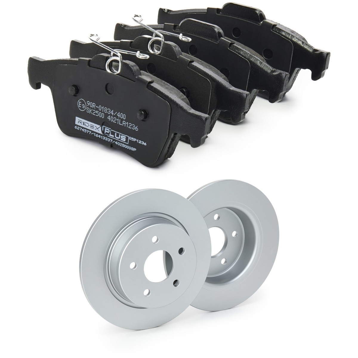 RIDEX PLUS Brake discs and pads set Article number: 3405B0399P cheaply