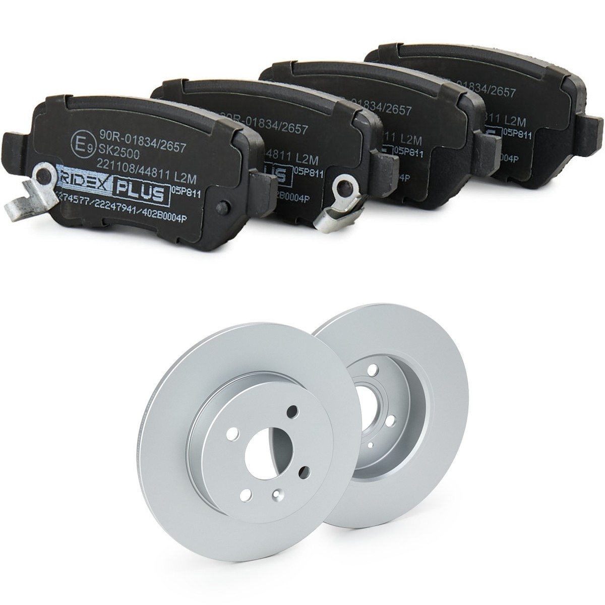 RIDEX PLUS Brake discs and pads set Article number: 3405B0359P cheaply