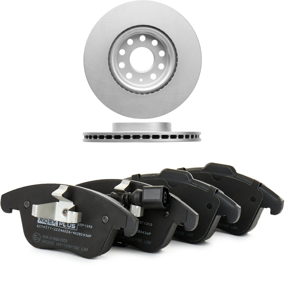 RIDEX PLUS Brake discs and pads set Article number: 3405B0282P cheaply