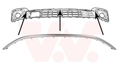 VAN WEZEL 1766519 Pynte- / beskyttelsesliste, kølergitter TIPO 1.4 (356SXA1B) 95 HK Benzin