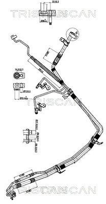 TRISCAN High- / Low Pressure Line, air conditioning Article number: 9010 16055 cheaply