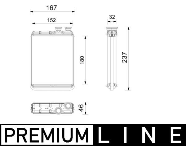 MAHLE ORIGINAL Heater matrix Article number: AH 365 000P cheaply