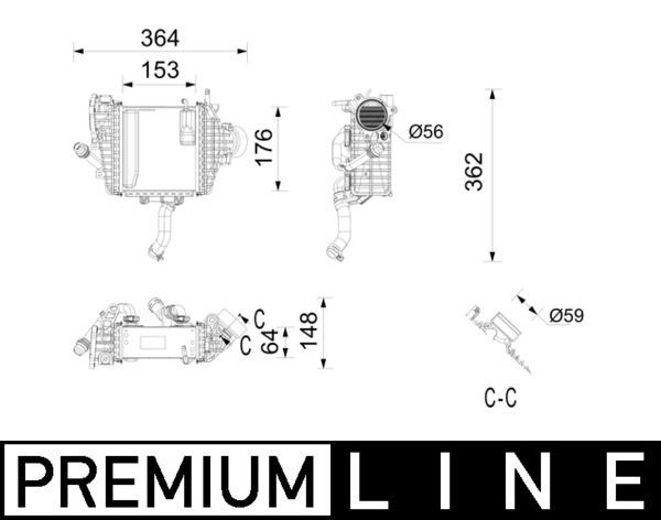 MAHLE ORIGINAL Intercooler Article number: CI 737 000P cheaply