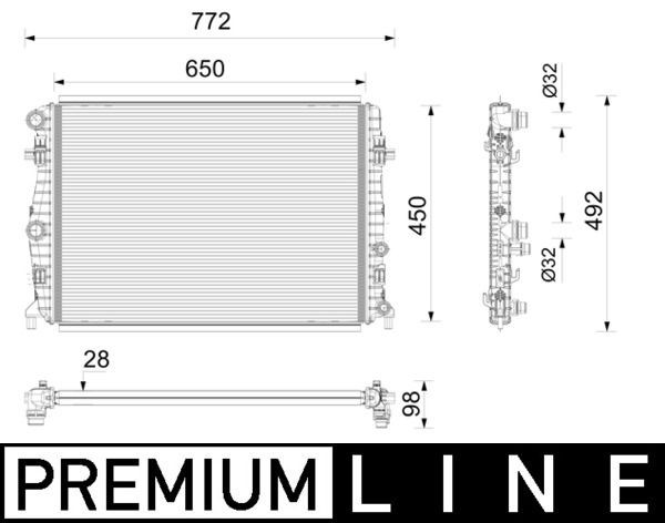 MAHLE ORIGINAL Engine radiator Article number: CR 2785 000P cheaply