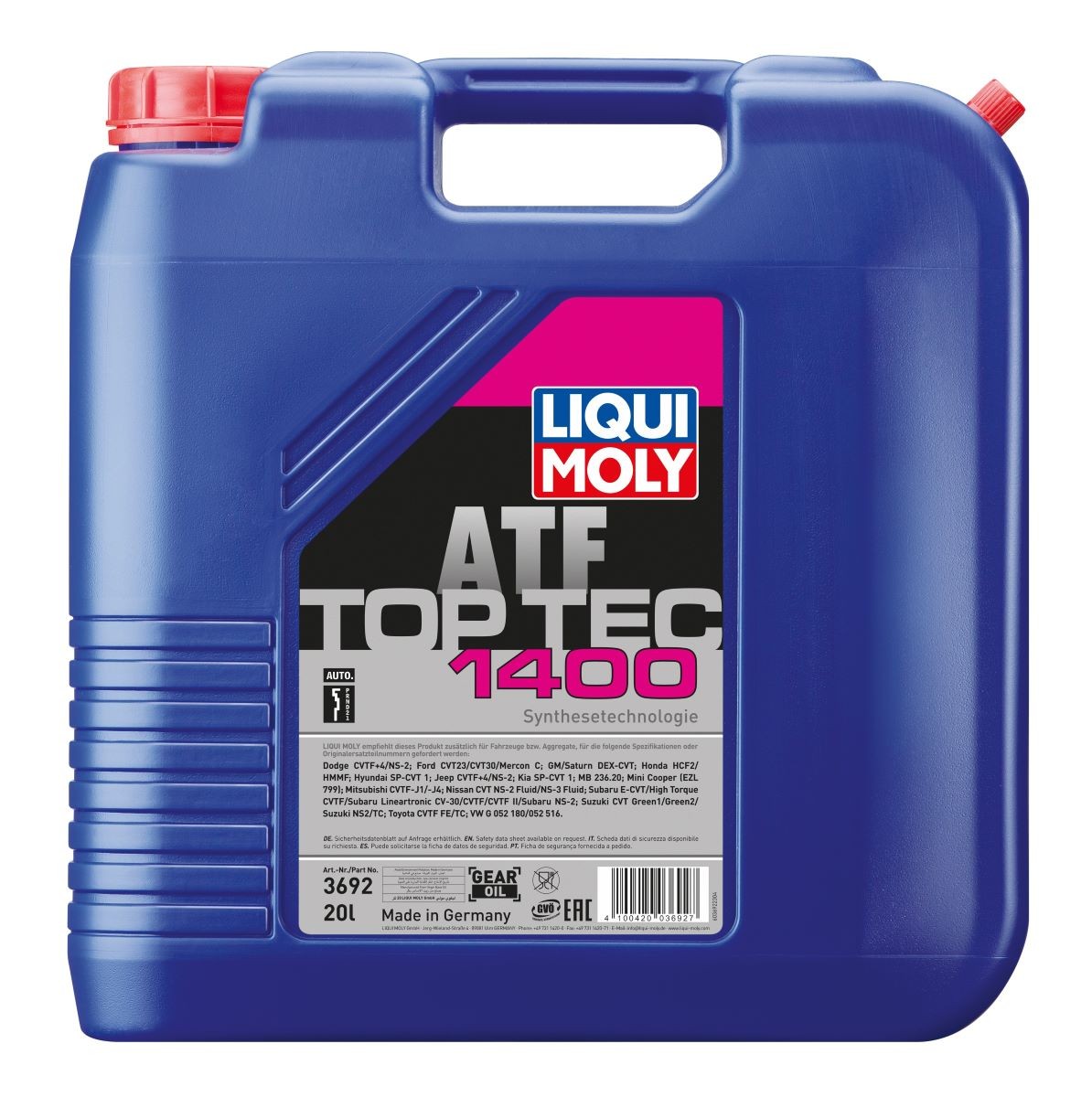 LIQUI MOLY Automatic transmission fluid Top Tec, ATF 1400 Article number: 3692 cheaply